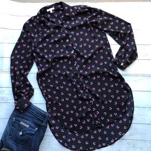 Gianni Bini high low Tunic black size small